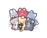  6+boys animal animal_ears animal_nose animal_on_head animalization antlers bae_sejin bbing_zzi bear_boy bear_ears bear_tail cat_boy cat_ears cha_eugene character_request chibi closed_eyes closed_mouth commentary_request debwi_mos_hamyeon_jugneun_byeong_geollim deer_boy deer_ears deer_tail dog_boy dog_ears dog_tail earrings furrification furry furry_male hamster hand_on_another&#039;s_head heart jewelry kim_raebin korean_commentary lee_sejin looking_at_another male_focus mole mole_under_eye multiple_boys on_head one_eye_closed open_mouth park_moondae pawpads rabbit_boy rabbit_ears ryu_cheongwoo seon_ahyun simple_background sitting smile standing tail white_background wolf_boy wolf_ears wolf_tail 