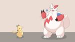  0907_kapi 16:9 2023 absurd_res digital_media_(artwork) duo generation_1_pokemon generation_3_pokemon hi_res huge_belly male nintendo nude pikachu pokemon pokemon_(species) simple_background thick_thighs wide_hips widescreen zangoose 