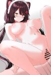  1boy 1girl :3 absurdres breasts brown_hair dog_girl hetero heterochromia highres inui_toko kuhotaka large_breasts long_hair looking_at_another low_twintails nijisanji nipples penis pussy sex solo_focus twintails vaginal virtual_youtuber 