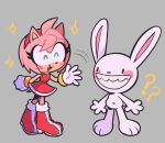  2023 amy_rose anthro blush boots clothing crossover duo eulipotyphlan female footwear gloves handwear heartludwig hedgehog hi_res male mammal max_(sam_and_max) open_mouth open_smile sam_and_max sega simple_background smile sonic_the_hedgehog_(series) teeth 