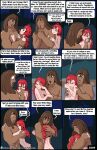  bodily_fluids brown_hair comic dan_(fuf) duo english_text female fuf hair hi_res human human_only kyra_(fuf) male male/female mammal not_furry nude rear_view red_eyes red_hair tears text 