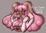  anthro big_breasts big_ears blissey blush bodily_fluids breast_play breasts brown_body brown_fur clothed clothing cum cum_in_clothing cum_in_mouth cum_inside cum_through_clothing diidiidoodles duo english_text eyebrows eyewear female fur generation_2_pokemon generation_4_pokemon genital_fluids genitals glasses hair hi_res hybrid lopunny male male/female melissa_(sparkingyagi) nintendo open_mouth partially_clothed penis pink_hair pokemon pokemon_(species) purple_eyes sex shiny_pokemon solo_focus text titfuck titfuck_under_clothes wet wet_clothing 