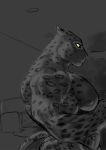  anthro barazoku big_pecs clothing eyelashes felid fur hi_res leopard male mammal muscular muscular_male nipples no2r0066 pantherine pecs side_view solo spots spotted_body spotted_fur tail underwear yellow_eyes 