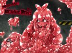  1girl antenna_hair black_sclera breasts cambrian_(chemicambrian) character_name colored_sclera commentary_request employee_(lobotomy_corporation) heart lobotomy_corporation long_hair medium_breasts melting_love monster_girl navel nipples parted_lips project_moon slime_(substance) slime_girl white_eyes 
