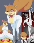  absurd_res angry anthro aonoexorcist100 bent_over big_breasts big_tail bodysuit breasts brown_body brown_fur clothing dominant dominant_female female fur hi_res legs_up nickelodeon sandy_cheeks skinsuit solo spongebob_squarepants squrriel tail tight_clothing 
