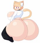  absurd_res animal_humanoid big_breasts big_butt blonde_hair bottomless breasts butt cat_humanoid clothed clothing cytrusawa felid felid_humanoid feline feline_humanoid female footwear hair hi_res huge_breasts huge_butt humanoid hyper hyper_butt inner_ear_fluff knee_highs knee_socks legwear mammal mammal_humanoid neco-arc open_mouth red_eyes shirt socks solo thick_thighs topwear tsukihime tuft type-moon white_body white_skin 