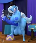  3d_(artwork) absurd_res animal_genitalia animal_penis anthro anthrofied balls big_breasts big_penis blue_body breasts crossgender digital_media_(artwork) equid equine equine_genitalia equine_penis erection friendship_is_magic ftg_crossgender fti_crossgender genitals gynomorph hasbro hi_res horn huge_breasts huge_penis hyper hyper_genitalia hyper_penis intersex mammal my_little_pony nude penis solo tomixp trixie_(mlp) unicorn 