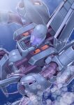  absurdres air_bubble arm_cannon bubble claws energy_cannon gundam highres mecha methuss methuss_mariner mixed-language_commentary mobile_suit muzzle no_humans primate_nemesis robot science_fiction underwater upper_body water weapon zeta_gundam 