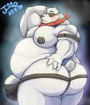  2023 4_fingers anthro areola bear biceps big_butt biped blush butt clothing digital_media_(artwork) epic_games eye_patch eyewear fingers flaccid fortnite genitals hi_res huge_belly huge_butt ineffective_clothing j1110_tanuki looking_back male mammal musclegut nipples penis polar_bear polar_patroller rear_view simple_background solo thick_thighs triceps underwear ursine vein veiny_penis wide_hips 