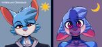  &lt;3 &lt;3_eyes anthro blue_body blue_fur blush clothed clothing day domestic_cat felid feline felis fur hi_res jay-r jay-r_(character) looking_at_viewer male mammal night nude open_mouth penis_shadow red_eyes solo 