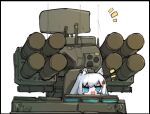  :d anti-aircraft anti-aircraft_missile anti-tank_missile blue_eyes cat_girl frider headset military military_vehicle open_mouth radar_dish smile v-shaped_eyebrows war_thunder white_fur white_hair xm1069_adats 