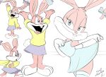  anthro babs_bunny female female/female lagomorph leporid mammal rabbit sheecktor solo tiny_toon_adventures warner_brothers 