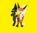  3d_(artwork) alternate_color animated anthro black_body black_fur canid canine crossed_arms digital_media_(artwork) female fox fur hand_on_hip looking_at_viewer low_poly mammal orange_body orange_fur pose running simple_background sr_empanada white_body white_fur 