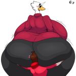  &lt;3 anatid anseriform anserinae anthro avian big_breasts big_butt bird blush breasts butt butt_grab duo face_in_ass female hand_on_butt hi_res huge_breasts huge_butt male male/female omegabrawl surprise surprised_expression swan thick_thighs wide_hips 