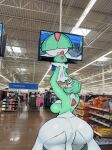  baby big_breasts big_butt blush breasts butt curvy_figure duo female gardevoir generation_3_pokemon green_body green_hair green_skin hair hi_res holding_person huge_breasts huge_butt humanoid hyper hyper_butt inside male mall meme nintendo photo_background photography_(artwork) pokemon pokemon_(species) ralts red_eyes sath15 thick_thighs voluptuous white_body white_skin wide_hips young 