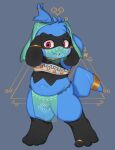  anthro canyon_(artist) clothing covering digit_ring generation_4_pokemon genitals gerudo_outfit hi_res jewelry male nintendo penis pokemon pokemon_(species) ring riolu slightly_chubby small_penis solo the_legend_of_zelda toe_ring translucent translucent_clothing 