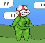  anthro belly big_belly big_breasts big_butt big_nipples blowjob_beast breasts butt digital_media_(artwork) elemental_creature eyeless female flora_fauna grass green_body green_nipples green_skin humanoid landscape lips mario_bros navel nintendo nipples outside piranha_plant pixel_(artwork) plant short_stack simple_background simple_face sky slightly_chubby slightly_chubby_female smile solo standing thick_lips toridiaz white_lips 