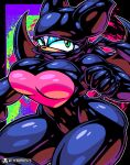  anthro bat big_breasts bodysuit breasts clothing eyeshadow female fur green_eyes hi_res makeup mammal mask ninja rouge_the_bat sega skinsuit solo sonic_the_hedgehog_(series) th3gadfly thick_thighs tight_clothing warrior white_body white_fur wide_hips wings 