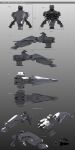  3d commentary concept_art cruiser_(eve_online) eve_online from_above from_behind from_below from_side glint gordon131 gradient_background greyscale highres military military_vehicle monochrome multiple_views no_humans original reference_sheet science_fiction spacecraft thrusters vehicle_focus 