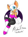  anthro armwear bat boots breasts cleavage clothed clothing elbow_gloves english_text female footwear gloves handwear hi_res knee_boots knee_highs legwear looking_at_viewer mammal rouge_the_bat sega signature solo sonic_the_hedgehog_(series) text thedemonfoxy wings 