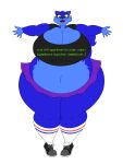  absurd_res anthro big_breasts big_butt black_clothing black_footwear black_shoes blue_body blue_eyes blue_fur blueberry_inflation bottomwear breasts butt clothing code danielle_harper domestic_cat eyewear felid feline felis female footwear fur glasses hi_res huge_belly huge_breasts huge_butt huge_thighs hyper hyper_breasts hyper_butt hyper_thighs mammal nerd obese obese_female open_mouth overweight overweight_female permaberry purple_bottomwear purple_clothing purple_skirt shirt skirt smile socks solo spread_arms t-shirt thaliaglacyswells thick_thighs topwear unity_(software) 