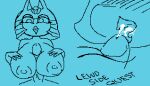  animal_crossing ankha_(animal_crossing) anthro big_breasts bodily_fluids breast_play breasts cum cum_in_mouth cum_inside domestic_cat duo felid feline felis female genital_fluids hi_res lewdsidequest male male/female mammal nintendo sex sketch titfuck tongue tongue_out 