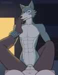  anthro athletic beastars bed bedroom_eyes big_breasts bodily_fluids breasts canid canine canis countershade_torso countershading duo female female_pov first_person_view flat_colors foot_fetish foot_grab foot_lick foot_play from_front_position furniture genitals hi_res inside juno_(beastars) legoshi_(beastars) licking looking_at_viewer lying male male/female mammal missionary_position narrowed_eyes night nipples nude on_back on_bed penetration penis pussy receiving_pov saliva seductive sex tongue tongue_out vaginal vaginal_penetration volfislav wolf 