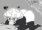 &lt;3 &lt;3_eyes big_butt butt clothing cloud elemental_creature eyewear fan_character freckles fungi_fauna fungus girly glasses hi_res hoodie legwear male male/male mushroom mushroom_cloud oral sucking thick_thighs thigh_highs topwear webbster 