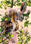  ambiguous_gender antlers feral food fruit goat-soap hi_res horn jackalope lagomorph lemon mammal plant solo 