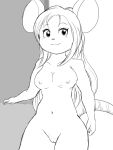  anthro big_breasts big_ears breasts female genitals hair long_hair mammal mia_(rmaster) mouse murid murine nude pubes pussy rodent sketch solo winick-lim 