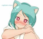  animal_humanoid blue_hair blush cartoon_network cat_humanoid crystalaire-chara crystalaire_(artist) felid felid_humanoid feline feline_humanoid female female/female hair humanoid looking_at_viewer mammal mammal_humanoid nicole_watterson rare_waifu red-eyes safe_for_work short-sleeve_shirt smile smiling_at_viewer solo tag the_amazing_world_of_gumball traced username 