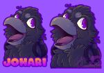  absurd_res avian badge bird cawbaret corvid corvus_(genus) crow digital_media_(artwork) furry_fandom hi_res invalid_tag johari oscine passerine 