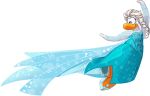  absurd_res avian bird blue_cape blue_clothing blue_dress blue_footwear braided_hair braided_ponytail clothing club_penguin crossover disney dress female footwear frozen_(movie) full-length_portrait hair hi_res long_hair looking_aside official_art penguin ponytail portrait queen_elsa_(frozen) solo translucent_sleeves unknown_artist white_hair 