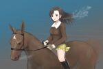  1girl blush boots breath fog girls_und_panzer horse horseback_riding imperial_japanese_army iwo_jima letters_from_iwo_jima lieutenant_colonel_baron_nishi_takeichi military military_uniform nishi_kinuyo officer pei_page real_life riding skirt uniform uranus_(horse) world_war_ii 