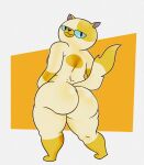  adventure_time anthro big_butt breasts butt cake_the_cat cartoon_network domestic_cat felid feline felis female fionna_and_cake hi_res huge_butt looking_at_viewer looking_back mammal narrowed_eyes nude seductive solo thael thick_thighs wide_hips 