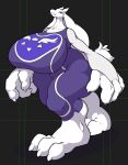  2018 3_toes 4_fingers anthro big_breasts black_background boss_monster bovid breasts caprine clothing eyes_closed feet female fingers freebird11 hi_res horn huge_breasts mammal purple_clothing simple_background small_head smile solo toes toriel undertale undertale_(series) walking white_body 