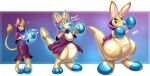  2023 anthro anthro_to_inanimate blue_toes clothing digital_media_(artwork) english_text female hi_res inanimate_transformation kangaroo macropod mammal marsupial permagrin purple_clothing purple_robe redflare500 robe sequence simple_background smile solo sound_effects species_transformation standing surprise tail tammy_(grandiose) text thick_thighs transformation yellow_eyes 