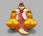  &lt;3 2022 abs anthro anus arm_support backward_arm_support barazoku big_muscles big_pecs bodily_fluids bowser chest_tuft crouching digital_media_(artwork) dripping english_text erection front_view full-length_portrait genital_fluids genitals hi_res hugothecorgo koopa looking_down male mario_bros muscular muscular_male nintendo nipple_piercing nipple_ring nipples onomatopoeia open_mouth pecs penis piercing portrait precum precum_drip pubes reclining ring_piercing scalie simple_background solo sound_effects spiked_tail spikes spikes_(anatomy) spread_legs spreading text tuft vein veiny_penis 