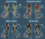  4_arms 4_eyes alien anthro biped clothed clothing color_swatch darth_biomech english_text gharr_neht_ra hair hi_res male multi_arm multi_eye multi_limb raharr red_hair solo tail text 