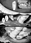  anthro dinosaur hi_res japan japanese_text landscape_dwarfing macro male reptile scalie solo terra_macro text tokasan114 vore waboul 