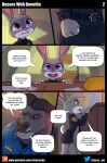  anthro clothed clothing colored comic desk disney duo english_text female fingers furniture hi_res judy_hopps lagomorph larger_male leporid male mammal open_mouth rabbit shirt siroc size_difference table teeth text topwear zootopia 