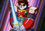  anime_eyes armor brown_hair capcom chesnaught generation_6_pokemon hair light_sword looking_at_viewer male marcelo_solava mega_man_(series) mega_man_x_(series) melee_weapon nintendo pokemon pokemon_(species) red_armor solo sword weapon zero_(mega_man) 