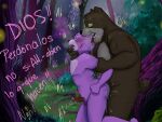  2023 absurd_res anthro bear detailed_background erection forced genitals hi_res male male/male mammal nekovid outside padre_(unicorn_wars) penis sargento_caricias sex spanish_text text unicorn_wars 