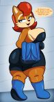  absurd_res anthro archie_comics bedroom_eyes big_breasts big_butt boots breast_squish breasts butt butt_pose chipmunk clothing dialogue english_text female footwear ground_squirrel hi_res huge_breasts huge_butt jacket looking_back mammal narrowed_eyes pose rodent sally_acorn sciurid seductive sega solo someth1ngoranother sonic_the_hedgehog_(archie) sonic_the_hedgehog_(comics) sonic_the_hedgehog_(series) squish text thick_thighs tight_clothing topwear 