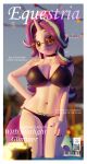  3d_(artwork) absurd_res anthro anthrofied big_breasts bikini breasts cleavage clothed clothing cover digital_media_(artwork) english_text equid equine eyewear female friendship_is_magic hand_on_hip hasbro hi_res horn layla_horizon_(artist) magazine_cover mammal my_little_pony navel navel_piercing piercing starlight_glimmer_(mlp) swimwear text unicorn 