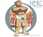  2010 abs anthro clothed clothing crossed_arms english_text eyewear felid glasses hybrid liger male mammal muscular muscular_anthro muscular_male pantherine purrcules_(character) solo text tomcat_(artist) underwear underwear_only 