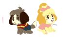  animal_crossing anthro brother_(lore) brother_and_sister_(lore) canid canine canis clothed clothing digby_(animal_crossing) dokudrinker domestic_dog duo female isabelle_(animal_crossing) lineless male mammal nintendo shih_tzu sibling_(lore) sister_(lore) toy_dog 