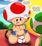  absurd_res anthro backpack big_bulge blush bulge clothing detailed_bulge duo hi_res male mario_bros nintendo pantsless short_stack tepigfan101 the_super_mario_bros_movie tight_underwear toad_(mario) underwear 