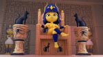  16:9 4k absurd_res animal_crossing ankha_(animal_crossing) anthro dog-n-shark egyptian egyptian_cat egyptian_headdress felid feline female hi_res mammal nintendo solo temple widescreen 