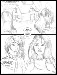  anthro arania backpack building choker clothed clothing comic dialogue duo english_text eveleen_(tcitw) female hi_res house human human_only jewelry mammal necklace not_furry outside suki_(tcitw) text the_cabin_in_the_woods_(arania) 